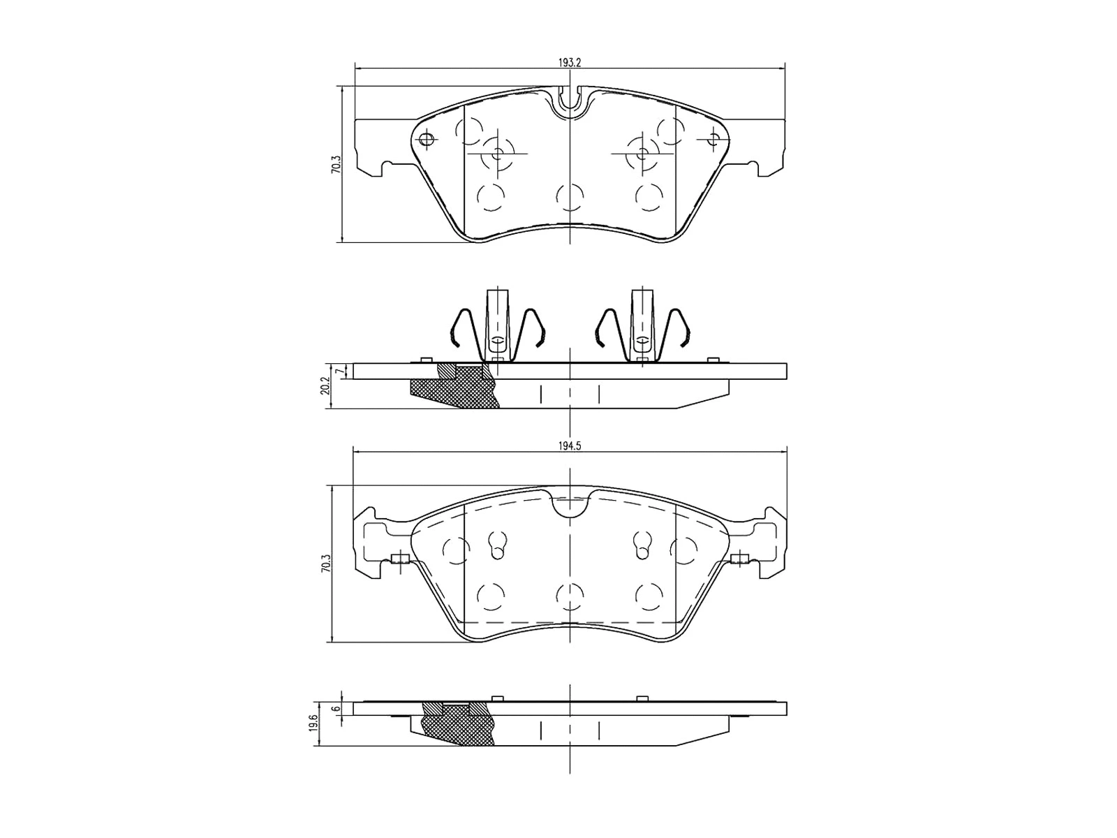 Kit de plaquettes de frein, frein à disque A.Z. Meisterteile AZMT-44-022-1227