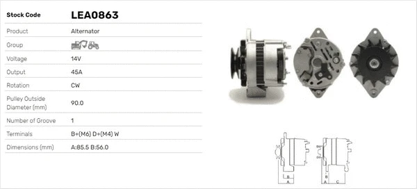 Alternateur LUSA LEA0863