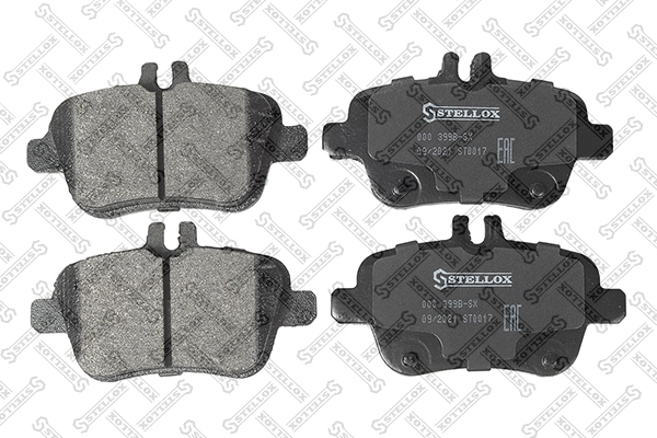 Kit de plaquettes de frein, frein à disque STELLOX 000 399B-SX