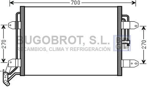 Condenseur, climatisation BUGOBROT 62-VW5291