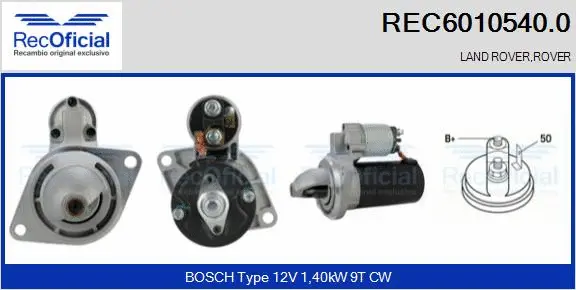 Démarreur RECOFICIAL REC6010540.0