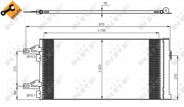 Condenseur, climatisation NRF 35895