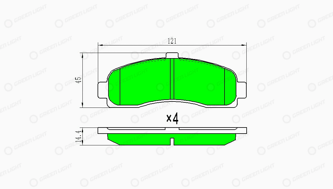 Kit de plaquettes de frein, frein à disque Automotive Adriado GLBP0302