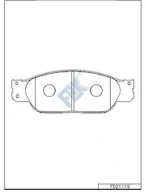 Kit de plaquettes de frein, frein à disque FBK FD21119