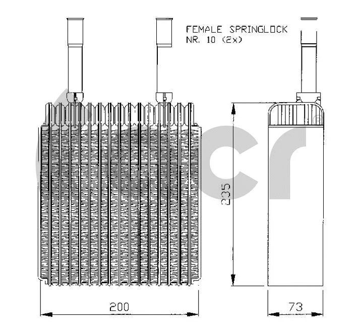 Évaporateur climatisation ACR 310008
