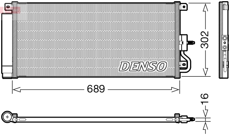 Condenseur, climatisation DENSO DCN20048
