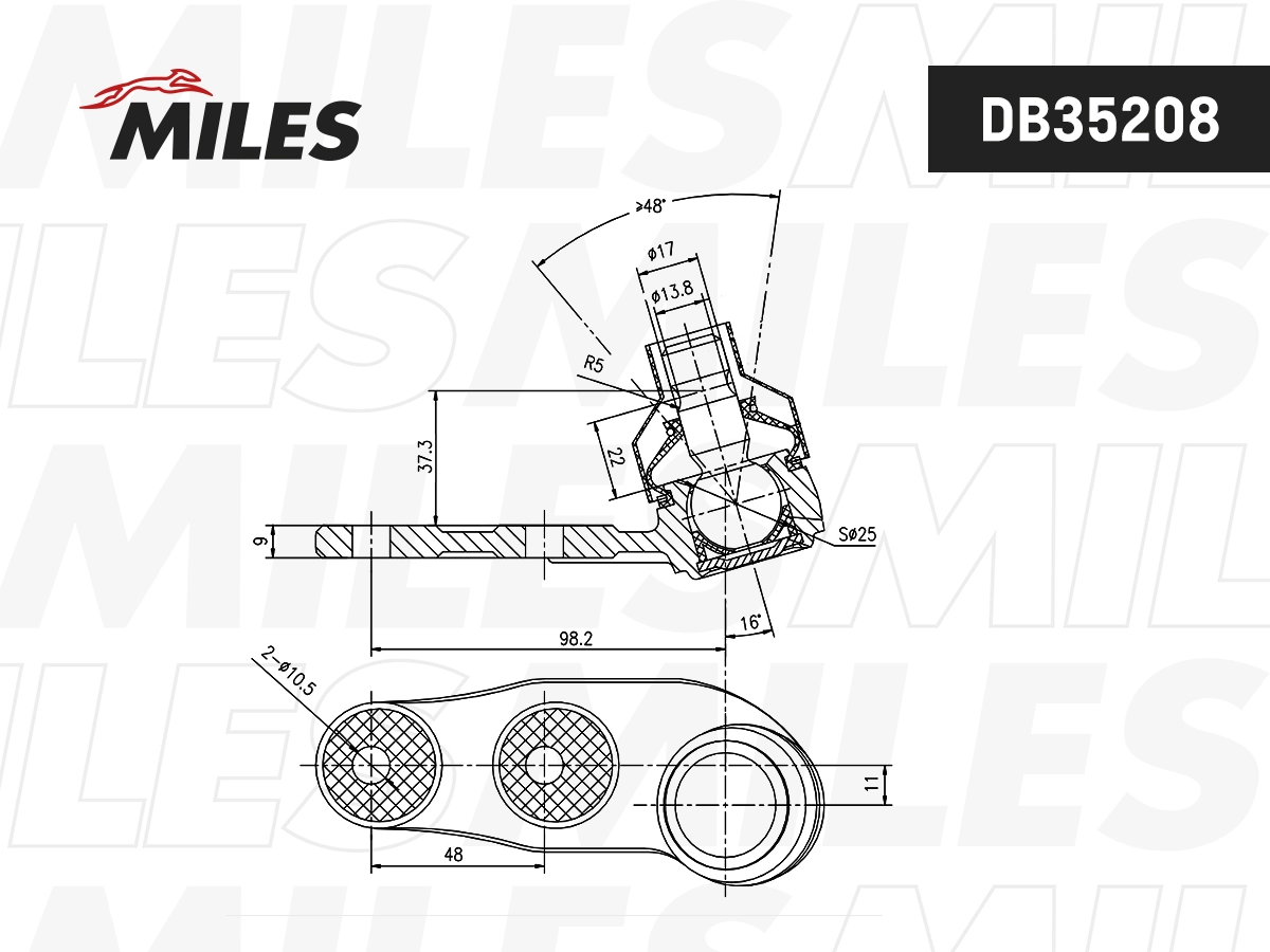 Rotule de suspension MILES DB35208