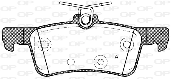 Kit de plaquettes de frein, frein à disque OPEN PARTS BPA1563.10