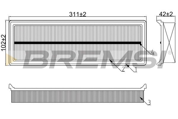 Filtre à air BREMSI FA0615