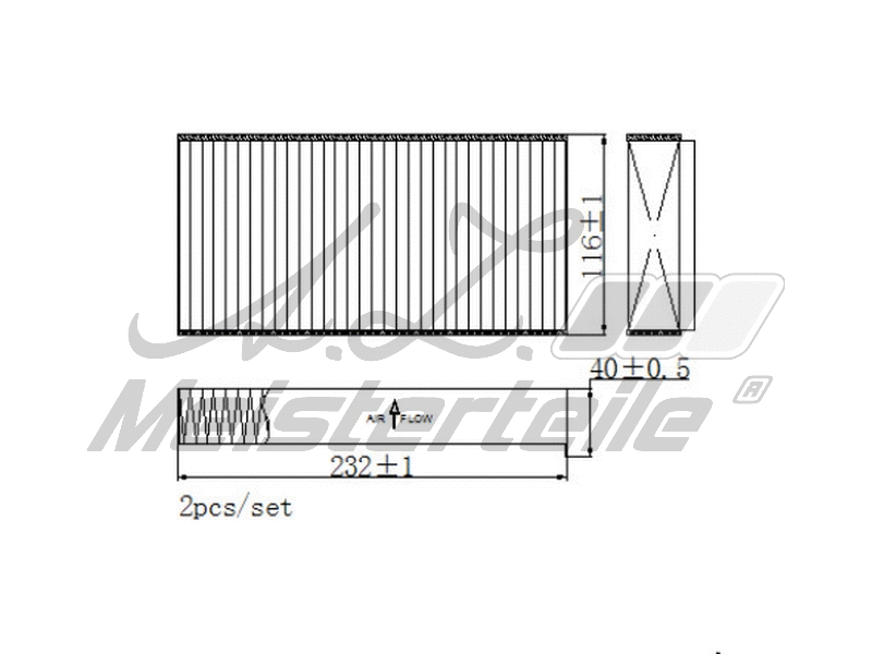 Filtre, air de l'habitacle A.Z. Meisterteile AZMT-41-010-1734