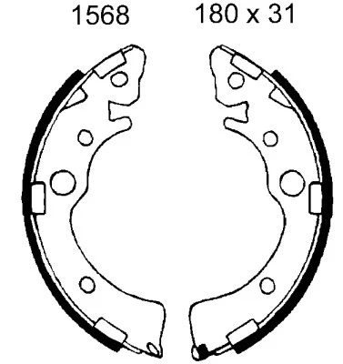 Jeu de mâchoires de frein BSF 01568