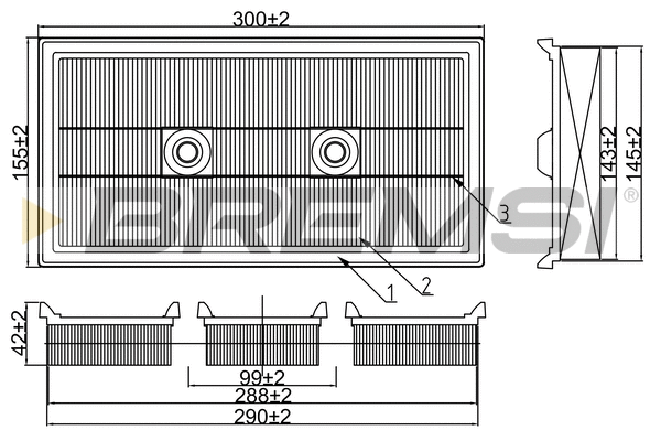 Filtre à air BREMSI FA1021
