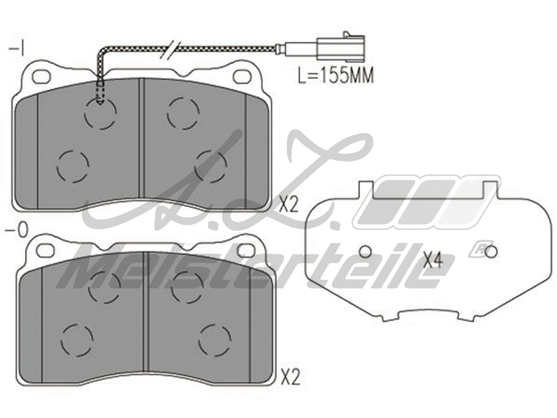 Kit de plaquettes de frein, frein à disque A.Z. Meisterteile AZMT-44-022-2648