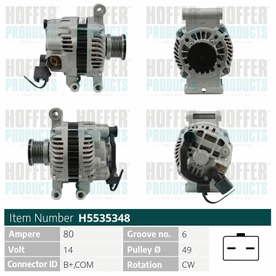 Alternateur HOFFER H5535348