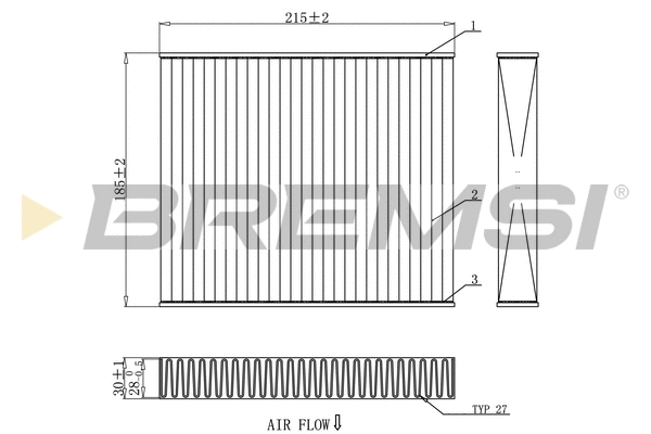 Filtre, air de l'habitacle BREMSI FC0910C