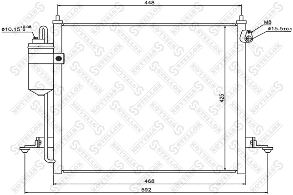 Condenseur, climatisation STELLOX 10-45584-SX