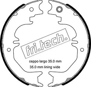 Jeu de mâchoires de frein, frein de stationnement fri.tech. 1115.329