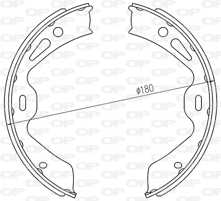 Jeu de mâchoires de frein OPEN PARTS BSA2259.00