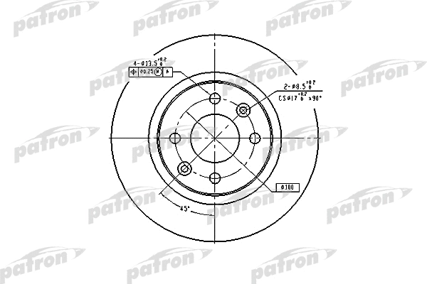 Disque de frein PATRON PBD2586