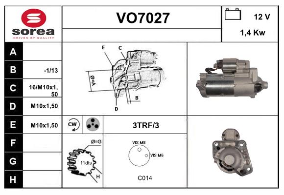 Démarreur SERA VO7027