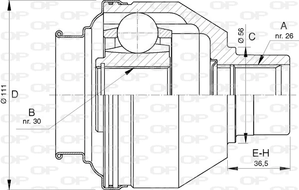 Jeu de joints, arbre de transmission OPEN PARTS CVJ5733.20