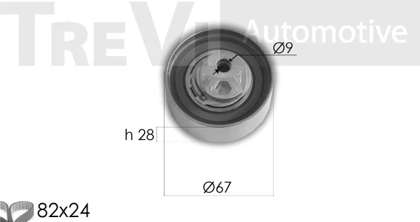 Kit de courroie crantée TREVI AUTOMOTIVE KD1302