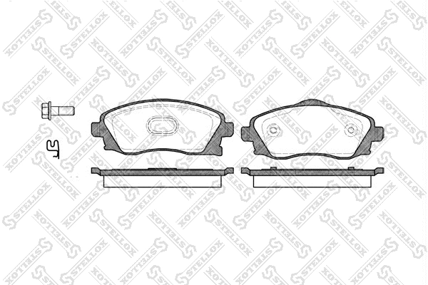 Kit de plaquettes de frein, frein à disque STELLOX 785 002B-SX