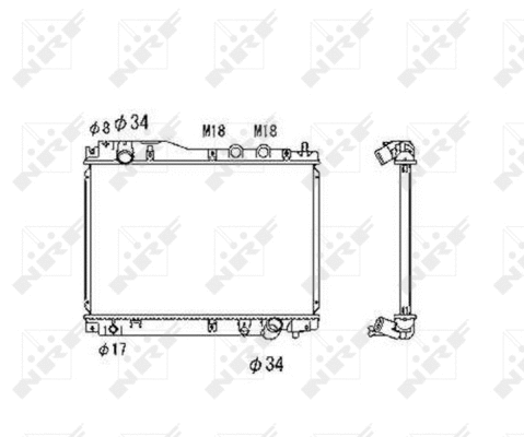 Radiateur, refroidissement du moteur NRF 53461