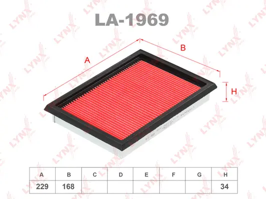 Filtre à air LYNXAUTO LA-1969