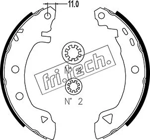 Jeu de mâchoires de frein fri.tech. 1004.008