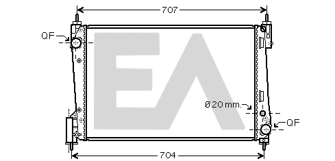 Radiateur, refroidissement du moteur EACLIMA 31R54213