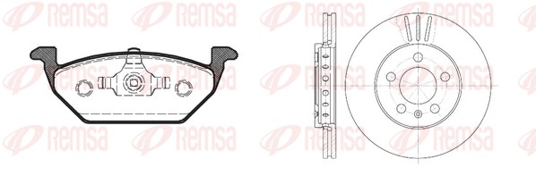 Kit de freins, frein à disques REMSA 8633.07