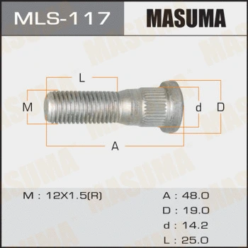 Boulon de roue MASUMA MLS-117