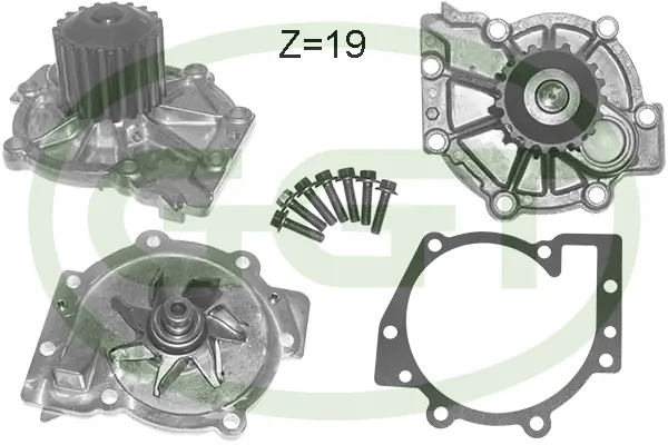 Pompe à eau, refroidissement du moteur GGT PA12802