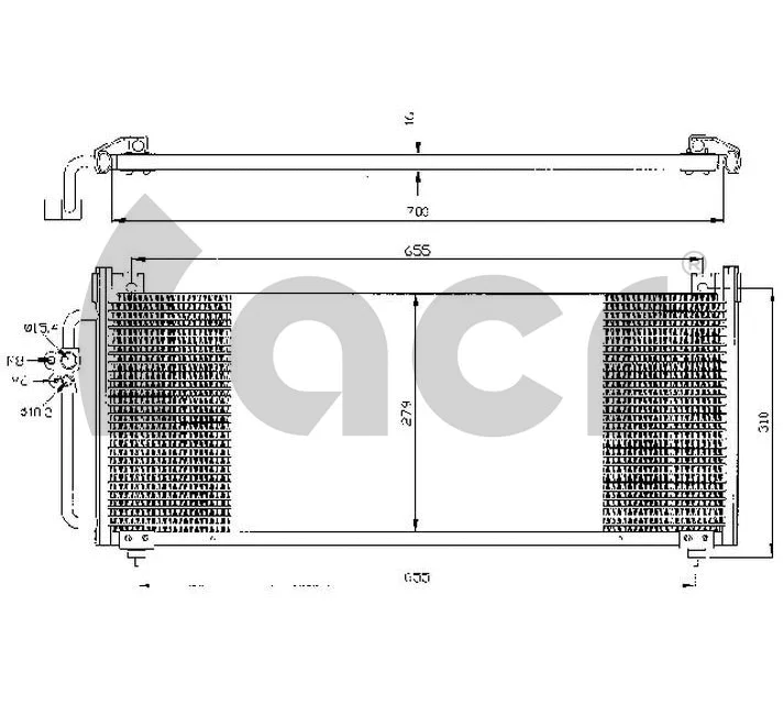 Condenseur, climatisation ACR 300316