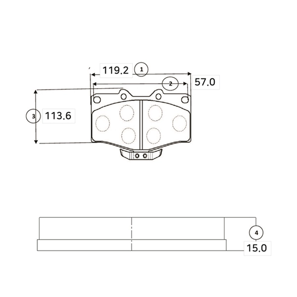 Kit de plaquettes de frein, frein à disque CTR GK1109