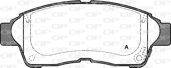 Kit de plaquettes de frein, frein à disque OPEN PARTS BPA0402.02