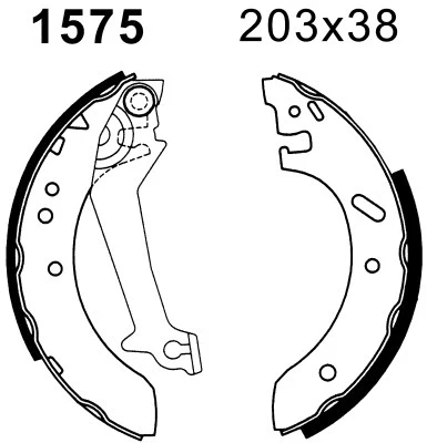 Jeu de mâchoires de frein BSF 07337