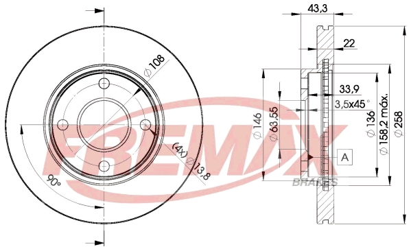 Disque de frein FREMAX BD-5344