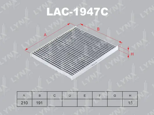 Filtre, air de l'habitacle LYNXAUTO LAC-1947C