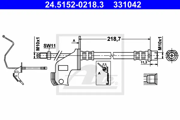Flexible de frein ATE-APAC 24.5152-0218.3