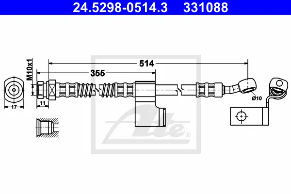 Flexible de frein ATE-APAC 24.5298-0514.3