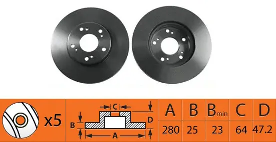 Disque de frein SB BR28126T