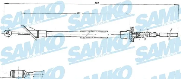 Tirette à câble, commande d'embrayage SAMKO C0067C
