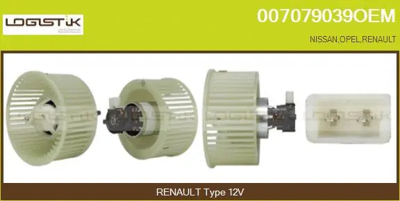 Pulseur d'air habitacle LGK 007079039OEM