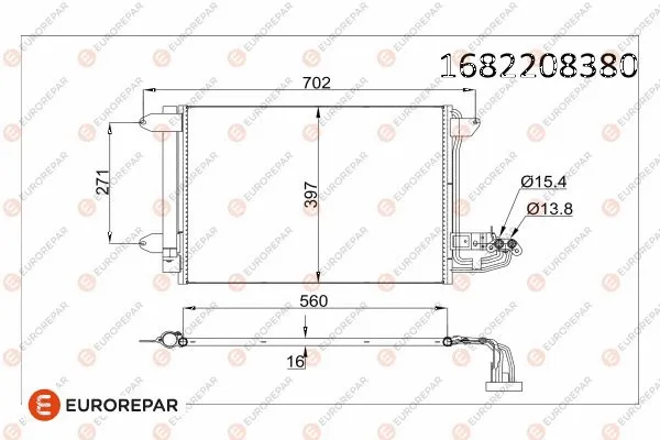 Condenseur, climatisation EUROREPAR 1682208380