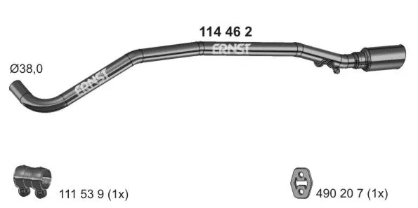 Tuyau d'échappement ERNST 114462