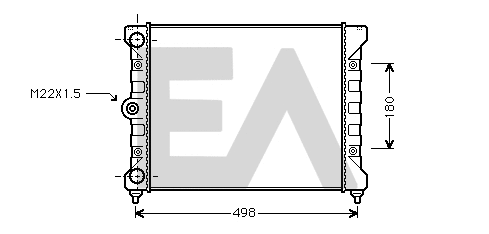 Radiateur, refroidissement du moteur EACLIMA 31R77017