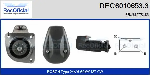 Démarreur RECOFICIAL REC6010653.3