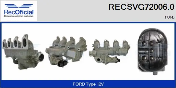 Vanne EGR RECOFICIAL RECSVG72006.0